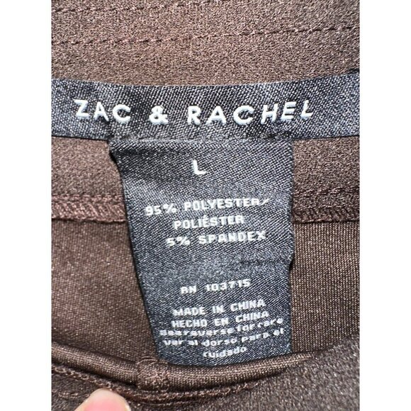 Zac & Rachel Women's pants color Chocolate size L NWT - Picture 7 of 7